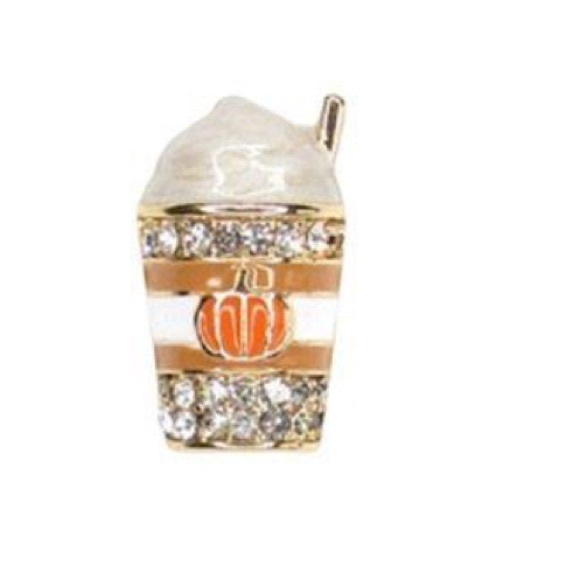 Pumpkin Spice Latte Rhinestone Earings - Picture 1 of 2